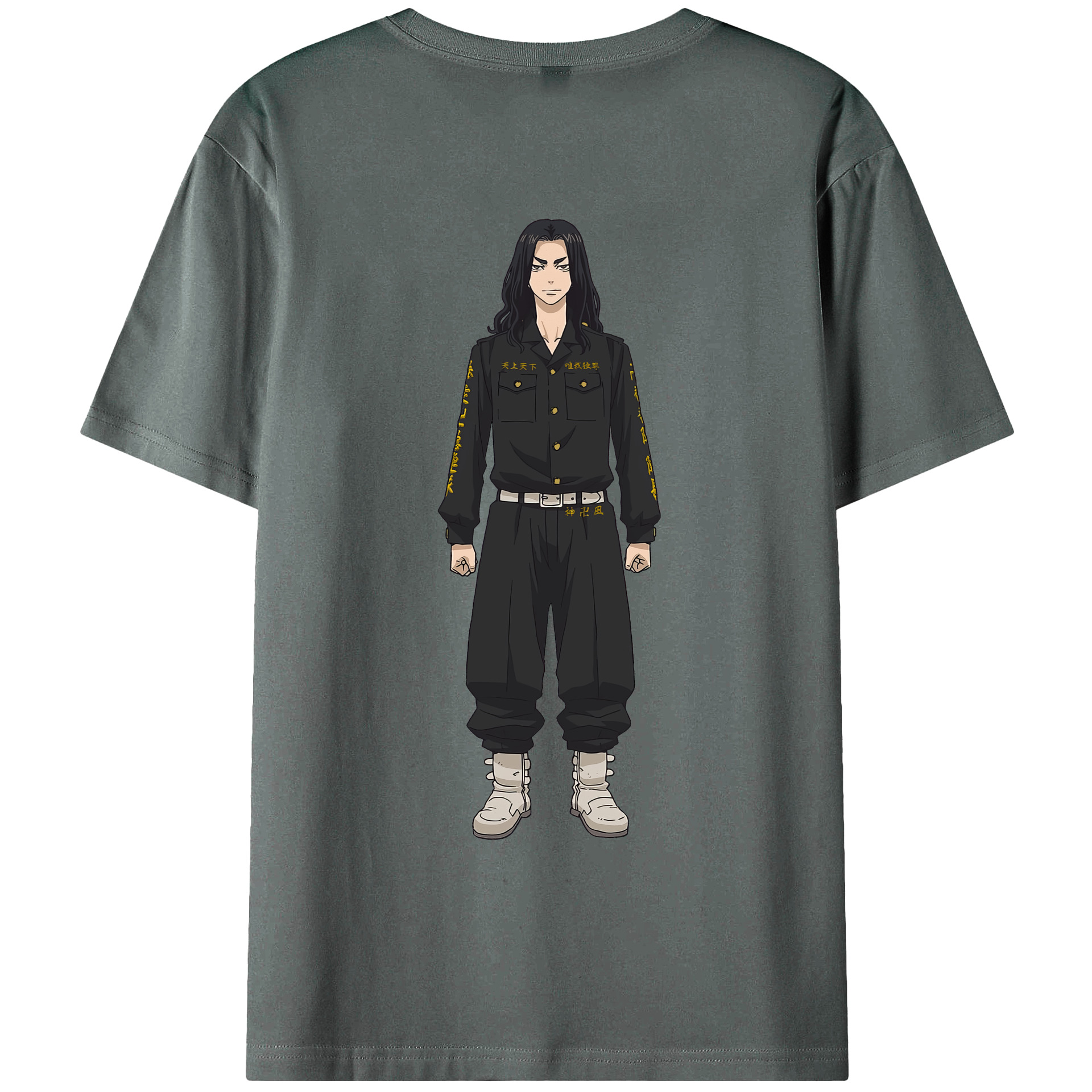 （画像用） 東京リベンジャーズ Tokyo Revengers 綿100％ メンズ半袖Tシャツ（バックプリント） 通気性